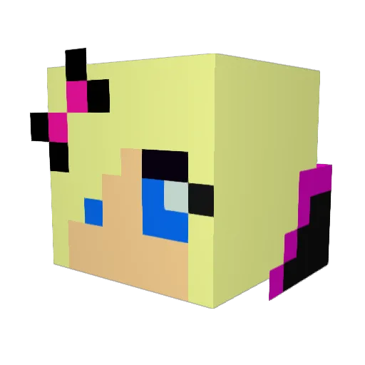 Ally_bell Minecraft avatar head, 3D render