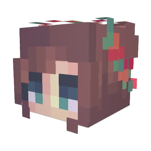 Allybrooklyn Minecraft avatar head, 3D render