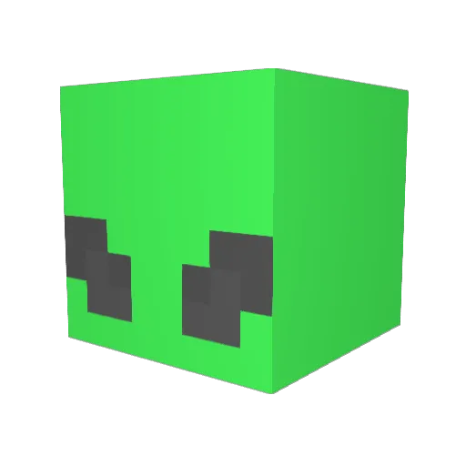Allygon Minecraft avatar head, 3D render