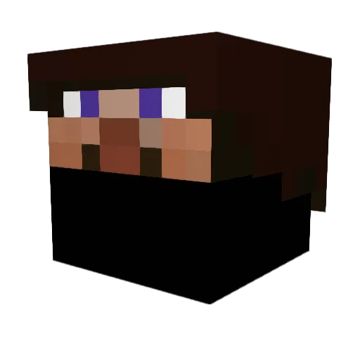 AllynBrett Minecraft avatar head, 3D render