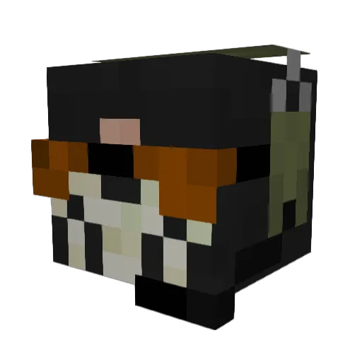 Allyoko Minecraft avatar head, 3D render