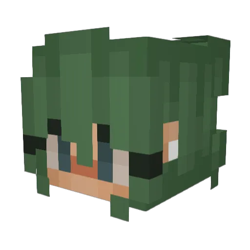 Allyoof Minecraft avatar head, 3D render