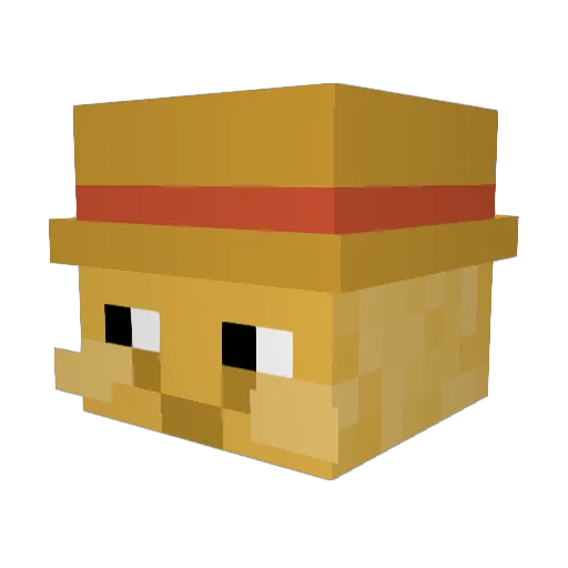 Allyri Minecraft avatar head, 3D render