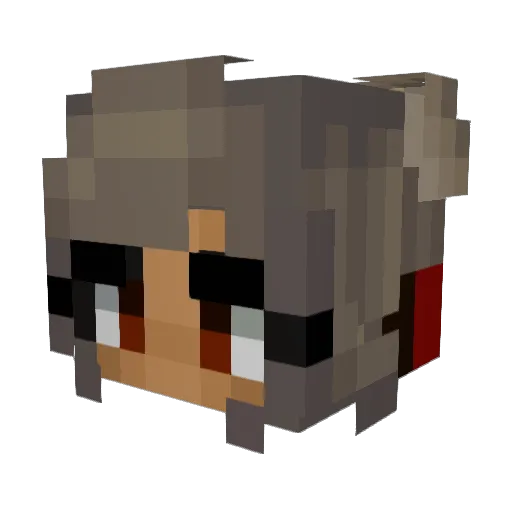 AllysonLeah Minecraft avatar head, 3D render