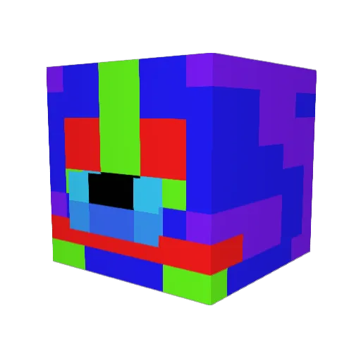 Allyy3 Minecraft avatar head, 3D render