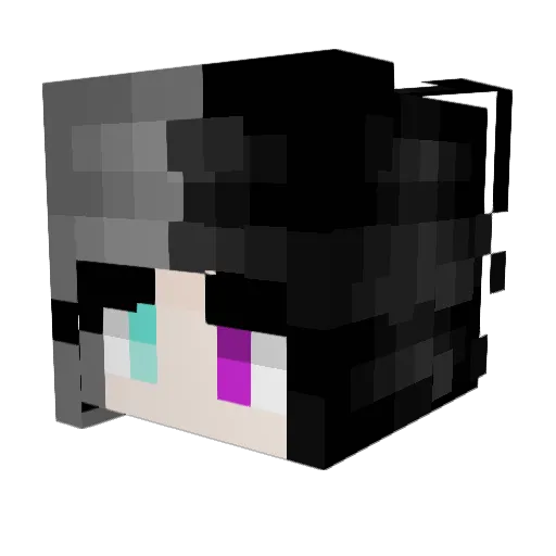 Allyyvee_ Minecraft avatar head, 3D render