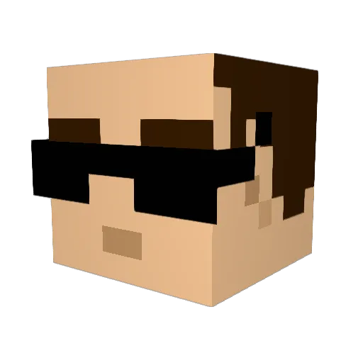 Alm0gMLG Minecraft avatar head, 3D render