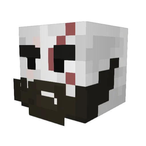 Alm0m0 Minecraft avatar head, 3D render