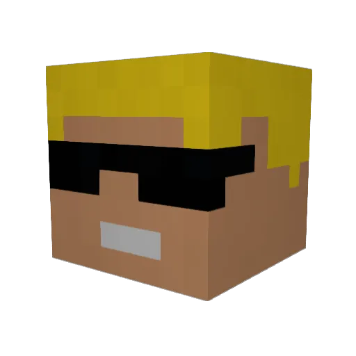AlmaHonesta Minecraft avatar head, 3D render