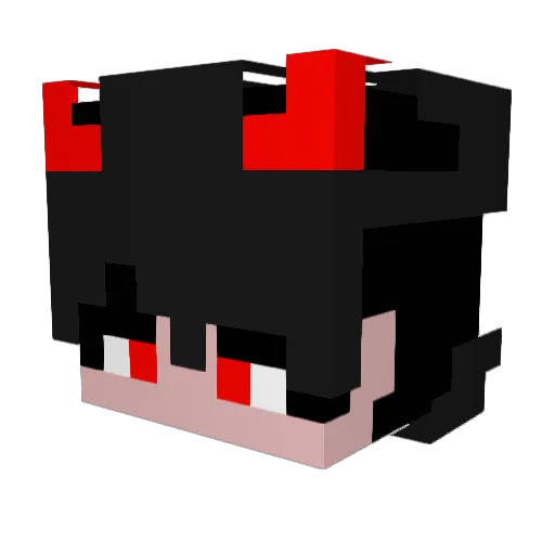 AlmaRica Minecraft avatar head, 3D render
