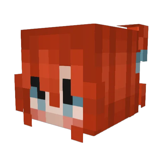 AlmaSaga Minecraft avatar head, 3D render