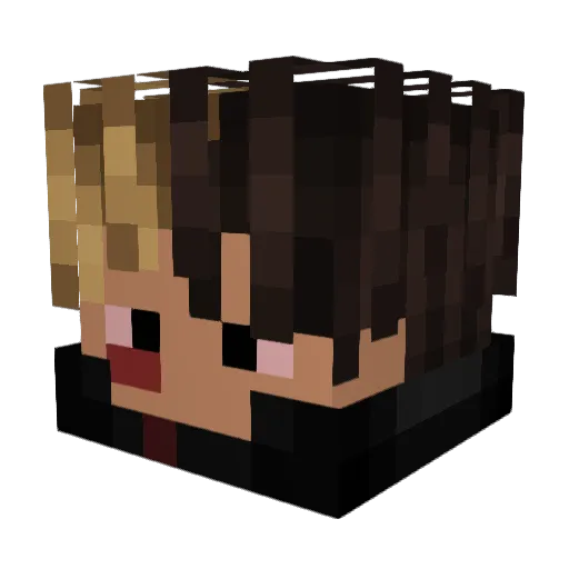 AlmanZza Minecraft avatar head, 3D render