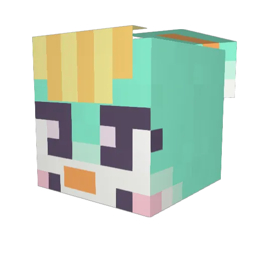 Almas15 Minecraft avatar head, 3D render