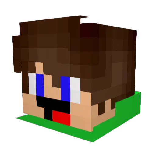 Almeida12 Minecraft avatar head, 3D render