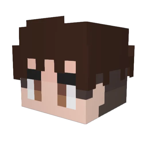 Almendo Minecraft avatar head, 3D render