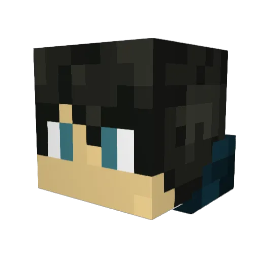 Almersian Minecraft avatar head, 3D render