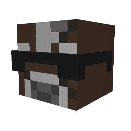AlmightyBean305 Minecraft avatar head, 3D render