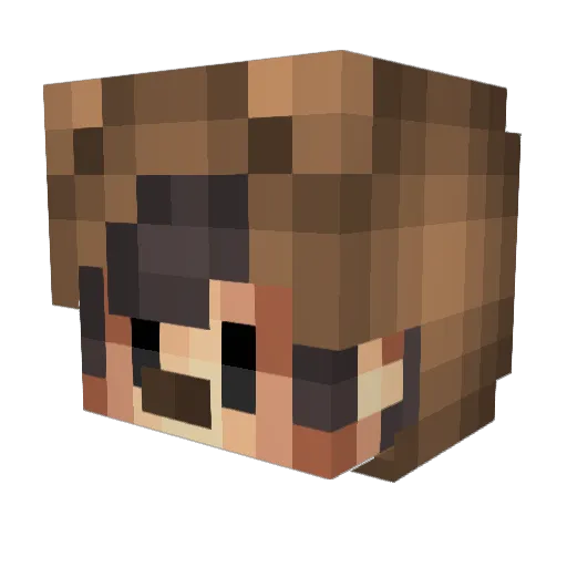 AlmightyDut Minecraft avatar head, 3D render