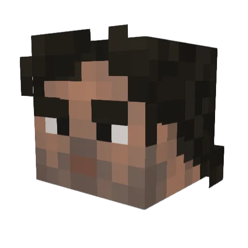 AlmightyNilsje Minecraft avatar head, 3D render