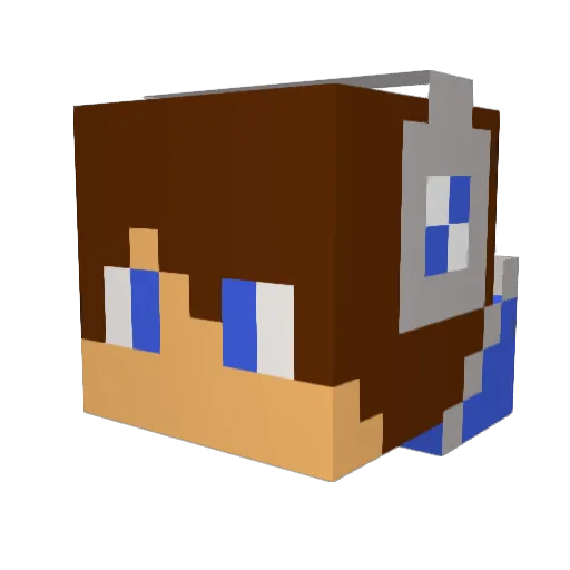 AlmightySSJ Minecraft avatar head, 3D render