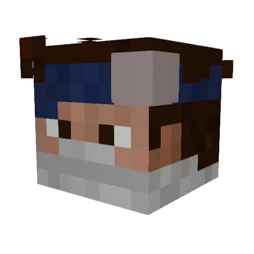 AlmightyT65 Minecraft avatar head, 3D render