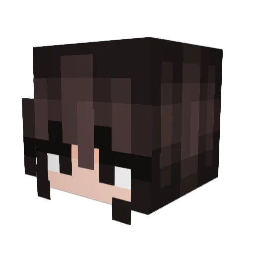 Almina122 Minecraft avatar head, 3D render