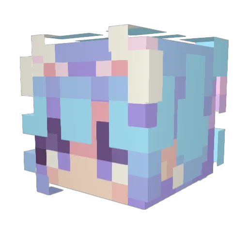 Almis28 Minecraft avatar head, 3D render
