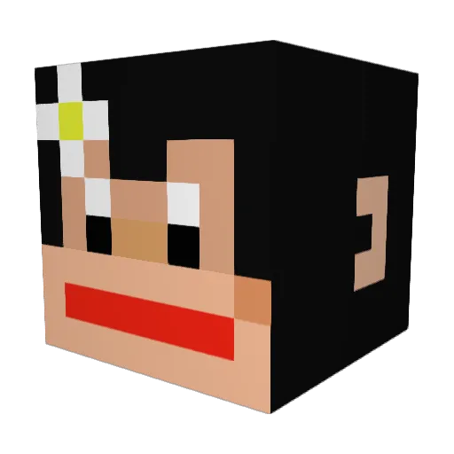 Almis600 Minecraft avatar head, 3D render