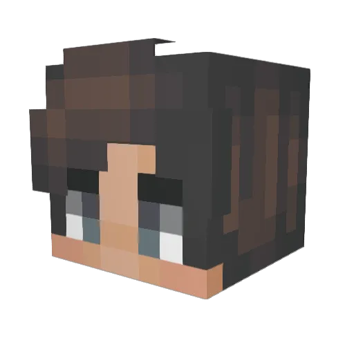 Almizuma Minecraft avatar head, 3D render