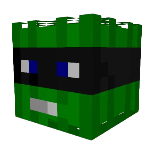 Almonaca Minecraft avatar head, 3D render