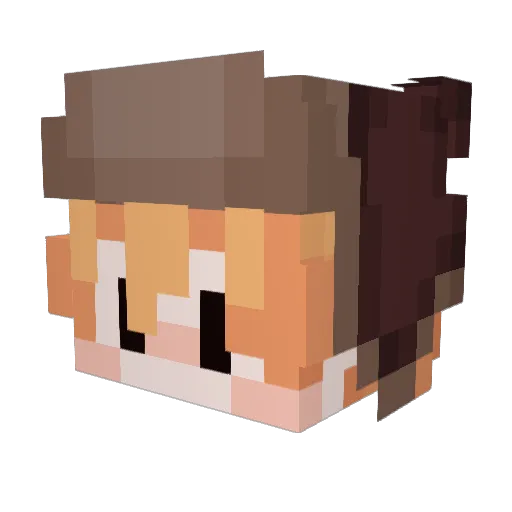 AlmondCellar604 Minecraft avatar head, 3D render