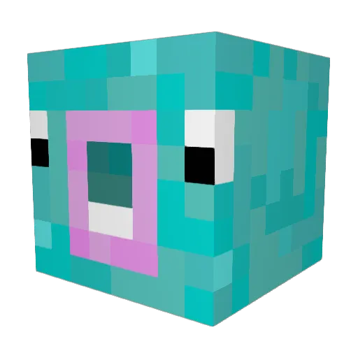 AlmondComputer Minecraft avatar head, 3D render