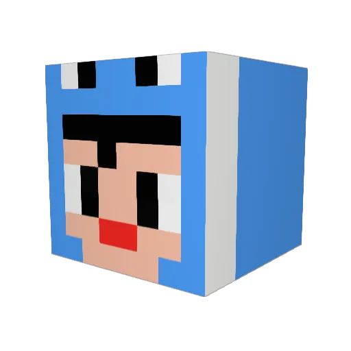 AlmondPeach4434 Minecraft avatar head, 3D render