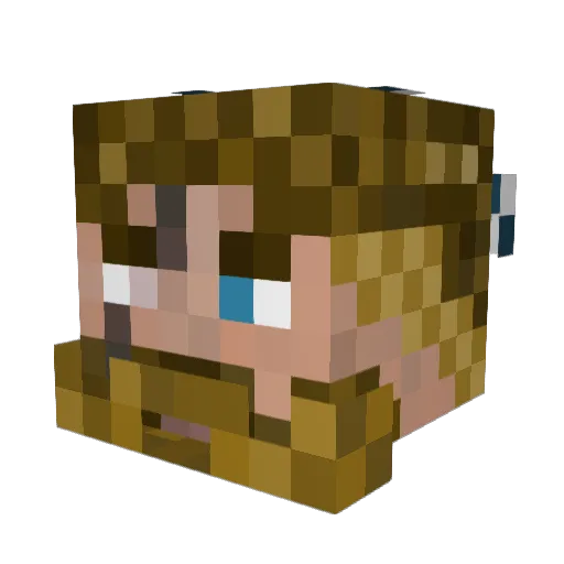 AlmondSloth1969 Minecraft avatar head, 3D render