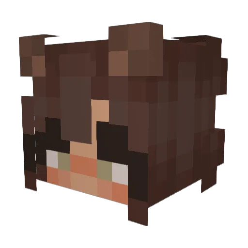 Almond_Bear Minecraft avatar head, 3D render