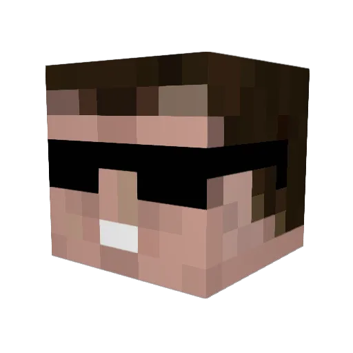 Almorith Minecraft avatar head, 3D render