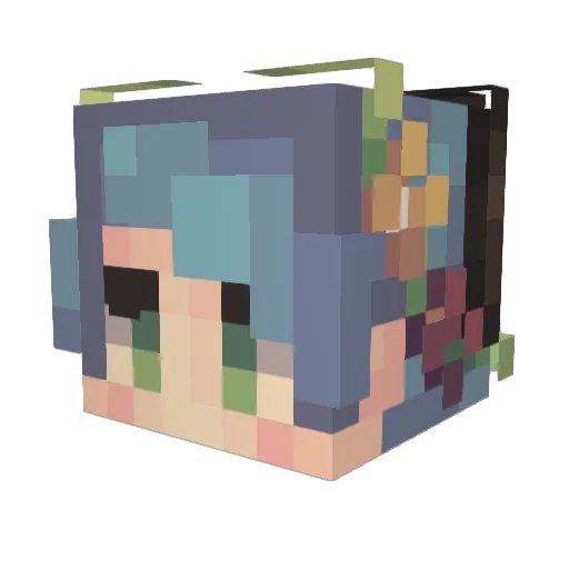 Almosdd Minecraft avatar head, 3D render