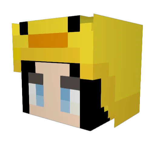 AlmostADuck Minecraft avatar head, 3D render
