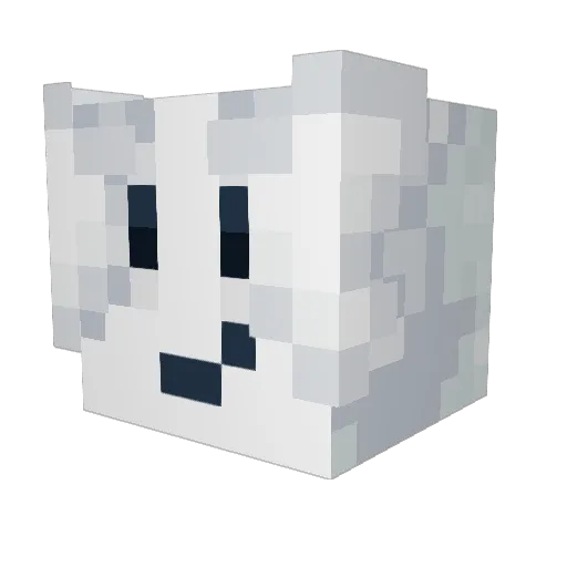 AlmostApollo Minecraft avatar head, 3D render