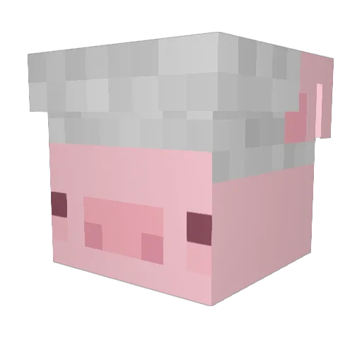 AlmostLeftie Minecraft avatar head, 3D render