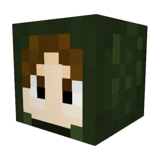 Almost_Dyno Minecraft avatar head, 3D render
