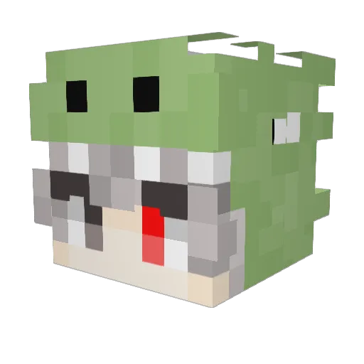 Almost_Suiyu Minecraft avatar head, 3D render