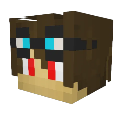 Almoxarifado_ Minecraft avatar head, 3D render