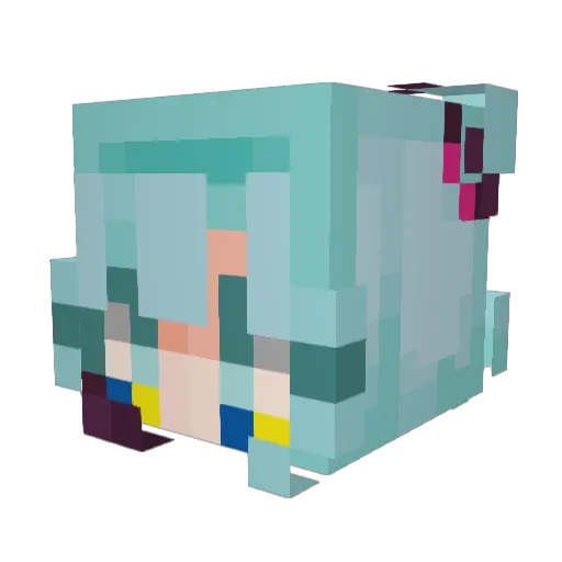 Almuchi Minecraft avatar head, 3D render