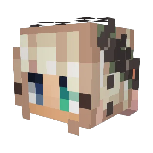 Almyne Minecraft avatar head, 3D render