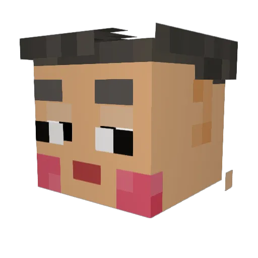 Almyra Minecraft avatar head, 3D render