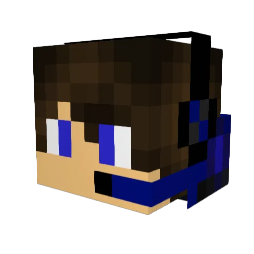 AlnFx Minecraft avatar head, 3D render