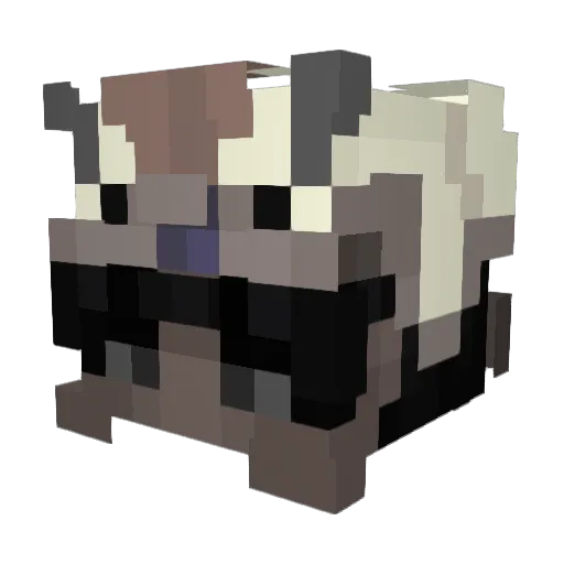 Alniid Minecraft avatar head, 3D render