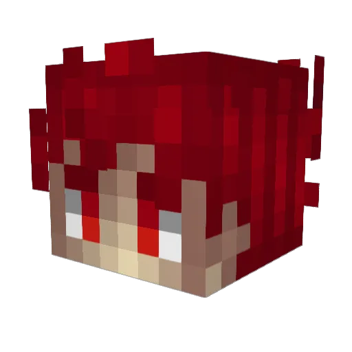 Alnso_ Minecraft avatar head, 3D render