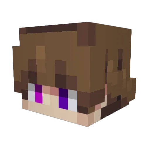 Alnuwr Minecraft avatar head, 3D render